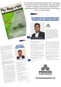 Pioneer Panel Products Manufacturer of high quality MDF Boards in India